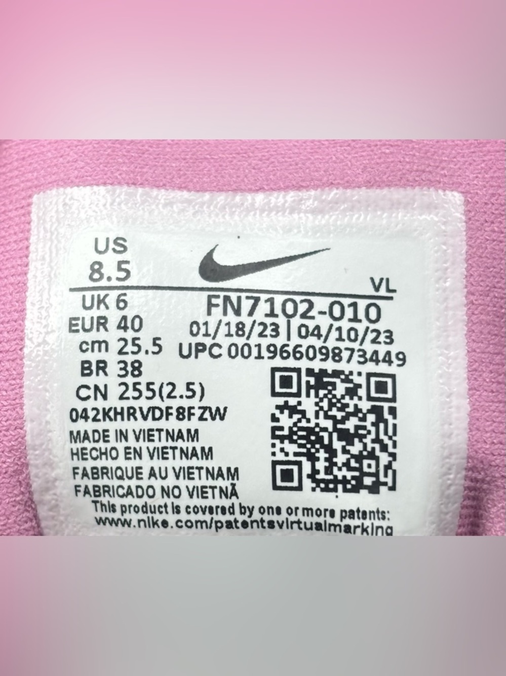 Nike React Pegasus 4 💅🌴 Trail GTX Black Magenta Shoes Wmns Sz 7 8.5 FN7102-010 - Picture 13 of 13